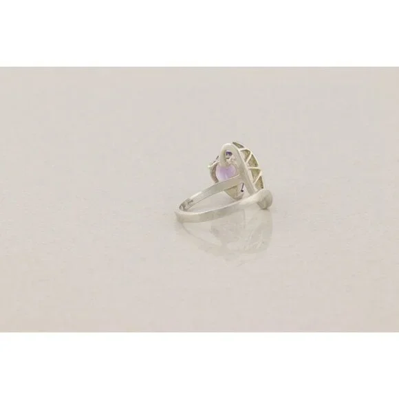 Sterling Silver Natural Purple Amethyst Ring Size 7 1/2 - Picture 9 of 9